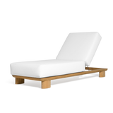 Newport Sun Lounge | Teak Natural Panama Blanco Batyline White