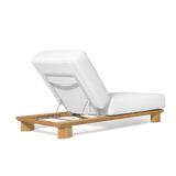 Newport Sun Lounge | Teak Natural Panama Blanco Batyline White