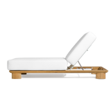 Newport Sun Lounge | Teak Natural Panama Blanco Batyline White