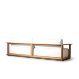 Newport 3 Seat Sofa | Teak Natural Panama Blanco Batyline White