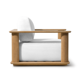 Newport Lounge Chair | Teak Natural Panama Blanco Batyline White