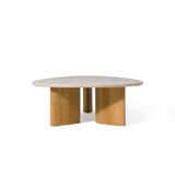 Newport Coffee Table | Teak Natural Travertine Cream