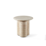 Porto Travertine Round Side Table