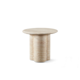 Porto Travertine Round Side Table | Travertine Natural