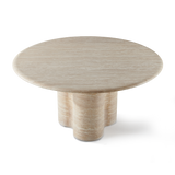 Porto Travertine Round Dining Table 60"
