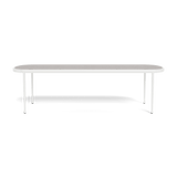 Andre Rectangle Dining Table | Aluminum White, Travertine Dark Grey,
