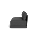 Antigua 2 Seat Armless Sofa | Aluminum Asteroid, Panama Grafito, Rope Dark Grey