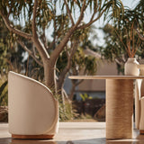 Como Dining Chair | Sealed Teak Natural, Riviera Ivory,