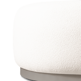 Gio Ottoman | Aluminum Taupe Riviera Ivory