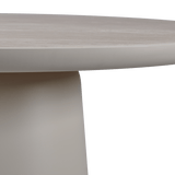 Nova Aluminum Round Dining Table 48" | Aluminum Bone Travertine Natural