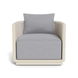 Palm Beach Aluminum Swivel Lounge Chair | Aluminum Bone, Panama Cloud, Rope Shell