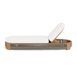 Palm Beach Teak Sun Lounge | Teak Natural, Pebble White, Rope Stone