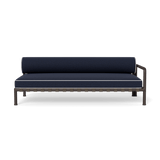 Parker 2 Seat 1 Arm Right | Aluminum Bronze, Siesta Indigo, Panama Blanco