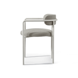 Porto Aluminum Dining Chair | Aluminum Asteroid, Panama Grafito,