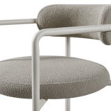 Porto Aluminum Dining Chair | Aluminum Asteroid, Panama Grafito,