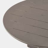 Victoria Slatted Round Dining Table 60" | Aluminum Asteroid, ,