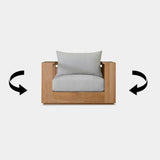 Hayman Teak Swivel Lounge Chair - Harbour - ShopHarbourOutdoor - HYTK-08F-TENAT-BAWHI-COPSAN