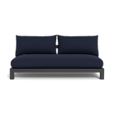 Pacific Aluminum 2 Seat Armless Sofa - Harbour - ShopHarbourOutdoor - PACA-06B-ALTAU-BAWHI-SIEIND