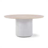 Santorini Outdoor Stone Round Dining Table 60" - Harbour - Harbour - SANO-03I-ALWHI-TRNAT