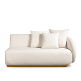 Como 2 Seat 1 Arm Right | Sealed Teak Natural Riviera Ivory