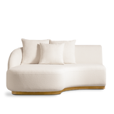 Como Curved Chaise Left | Sealed Teak Natural Riviera Ivory