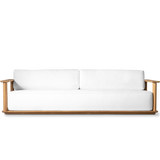 Newport 3 Seat Sofa | Teak Natural Panama Blanco Batyline White