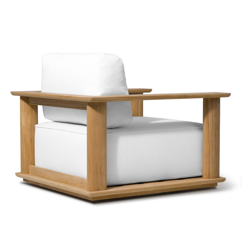 Newport Lounge Chair | Teak Natural Panama Blanco Batyline White