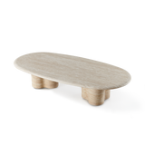 Porto Travertine Pill Coffee Table