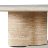 Porto Travertine Pill Coffee Table