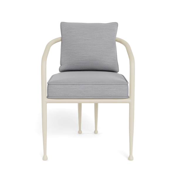 Andre Dining Chair | Aluminum Bone, Panama Cloud,