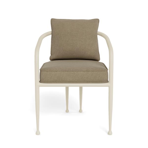 Andre Dining Chair | Aluminum Bone, Panama Coco,