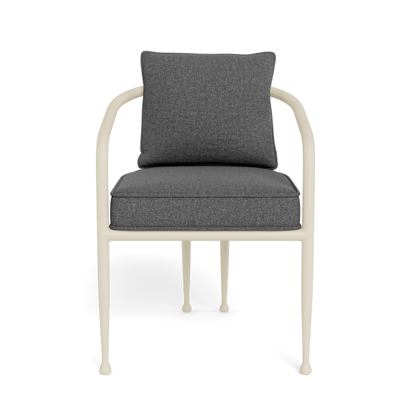 Andre Dining Chair | Aluminum Bone, Siesta Slate,