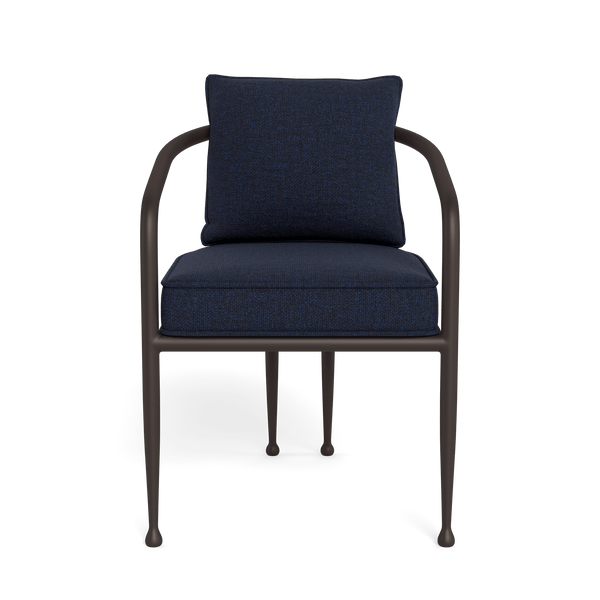 Andre Dining Chair | Aluminum Bronze, Siesta Indigo,