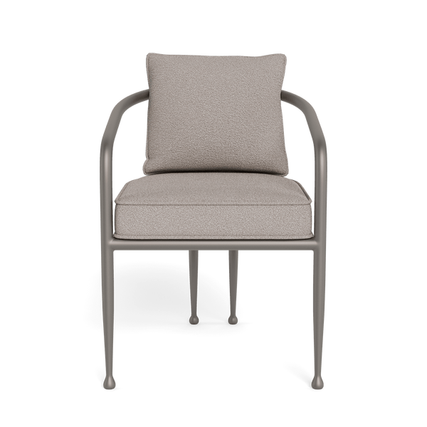 Andre Dining Chair | Aluminum Taupe, Riviera Stone,