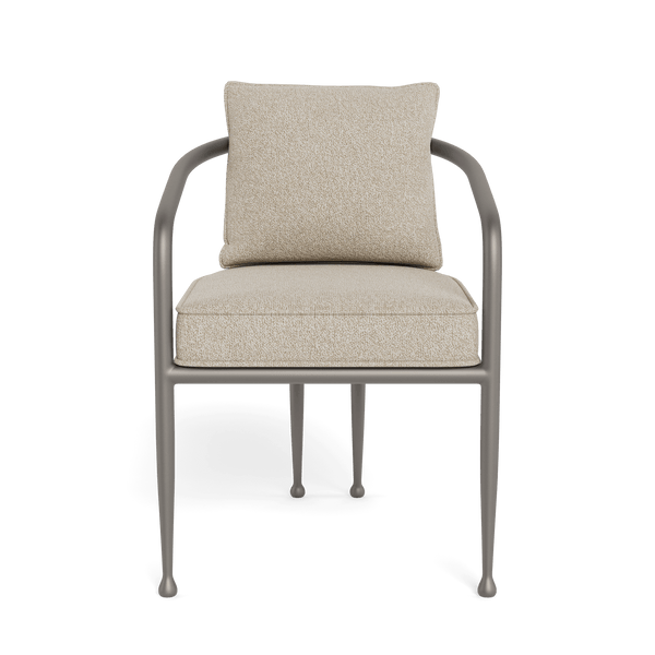 Andre Dining Chair | Aluminum Taupe, Siesta Taupe,