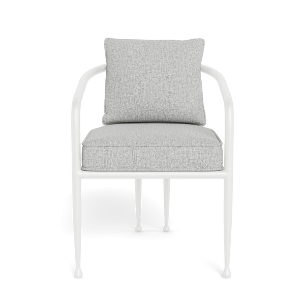 Andre Dining Chair | Aluminum White, Copacabana Sand,