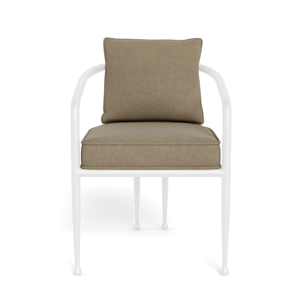 Andre Dining Chair | Aluminum White, Panama Coco,