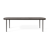 Andre Rectangle Dining Table | Aluminum Bronze, Travertine Dark Grey,