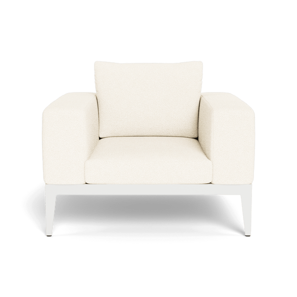 Balmoral Lounge Chair | Aluminum White, Riviera Ivory, Strapping White