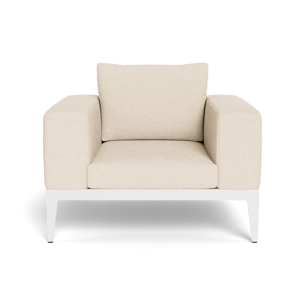 Balmoral Lounge Chair | Aluminum White, Riviera Sand, Strapping White