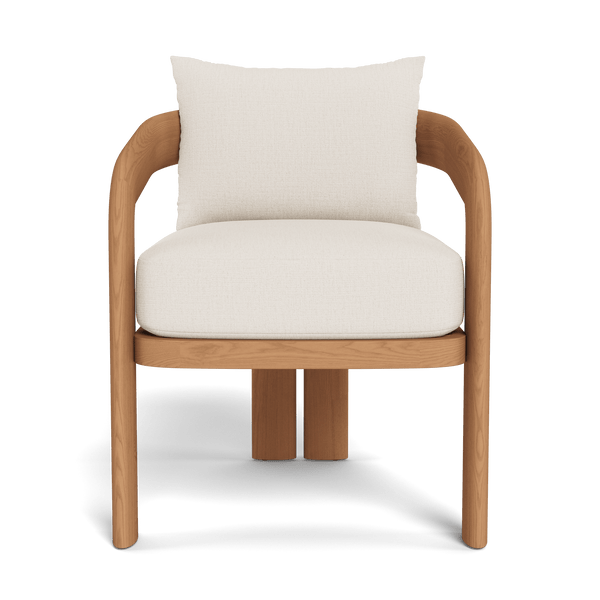 Chloe Dining Chair | Teak Natural, Stirling Linen,