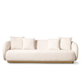 Como 3 Seat Sofa | Sealed Teak Natural, Riviera Ivory,