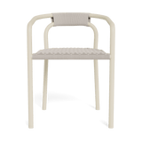 Leo Stacking Dining Chair | Aluminum Bone, Rope Shell,