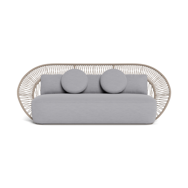 Maui 3 Seat Sofa | Rope Shell, Panama Cloud, Aluminum Taupe