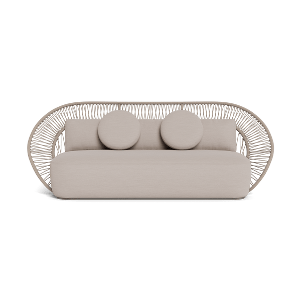Maui 3 Seat Sofa | Rope Shell, Panama Marble, Aluminum Taupe