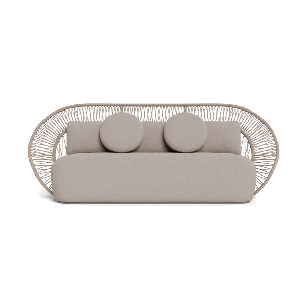 Maui 3 Seat Sofa | Rope Shell, Riviera Stone, Aluminum Taupe