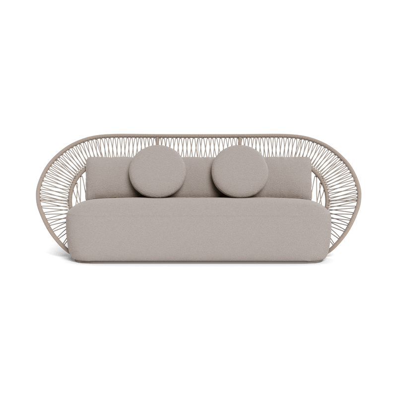 Maui 3 Seat Sofa | Rope Shell, Riviera Stone, Aluminum Taupe