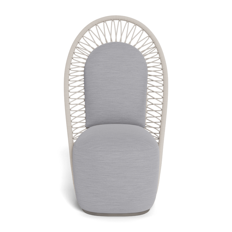 Maui High-Back Dining Chair | Rope Shell, Panama Cloud, Aluminum Taupe