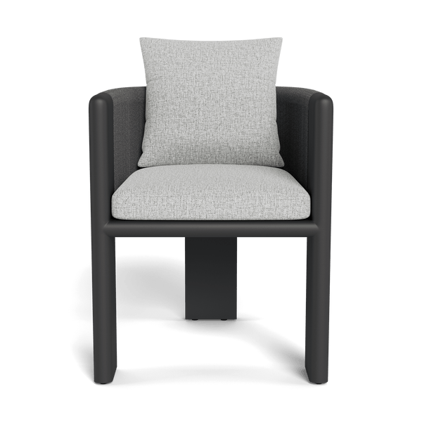 Palm Beach Aluminum Dining Chair | Aluminum Asteroid, Copacabana Sand, Rope Dark Grey