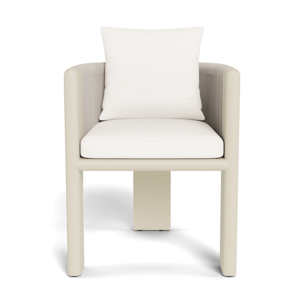 Palm Beach Aluminum Dining Chair | Aluminum Bone, Panama Blanco, Rope Shell